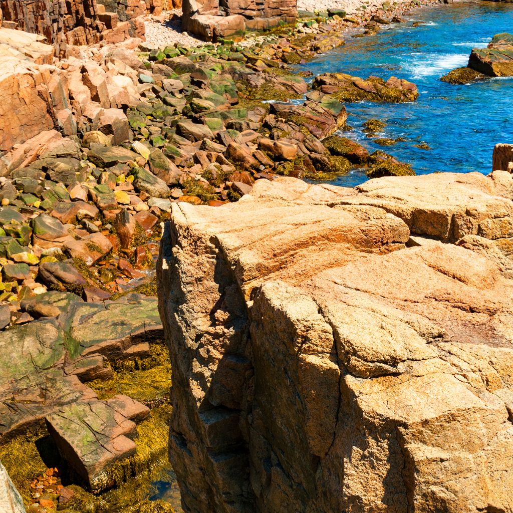 Cliffs Along Ocean Path 