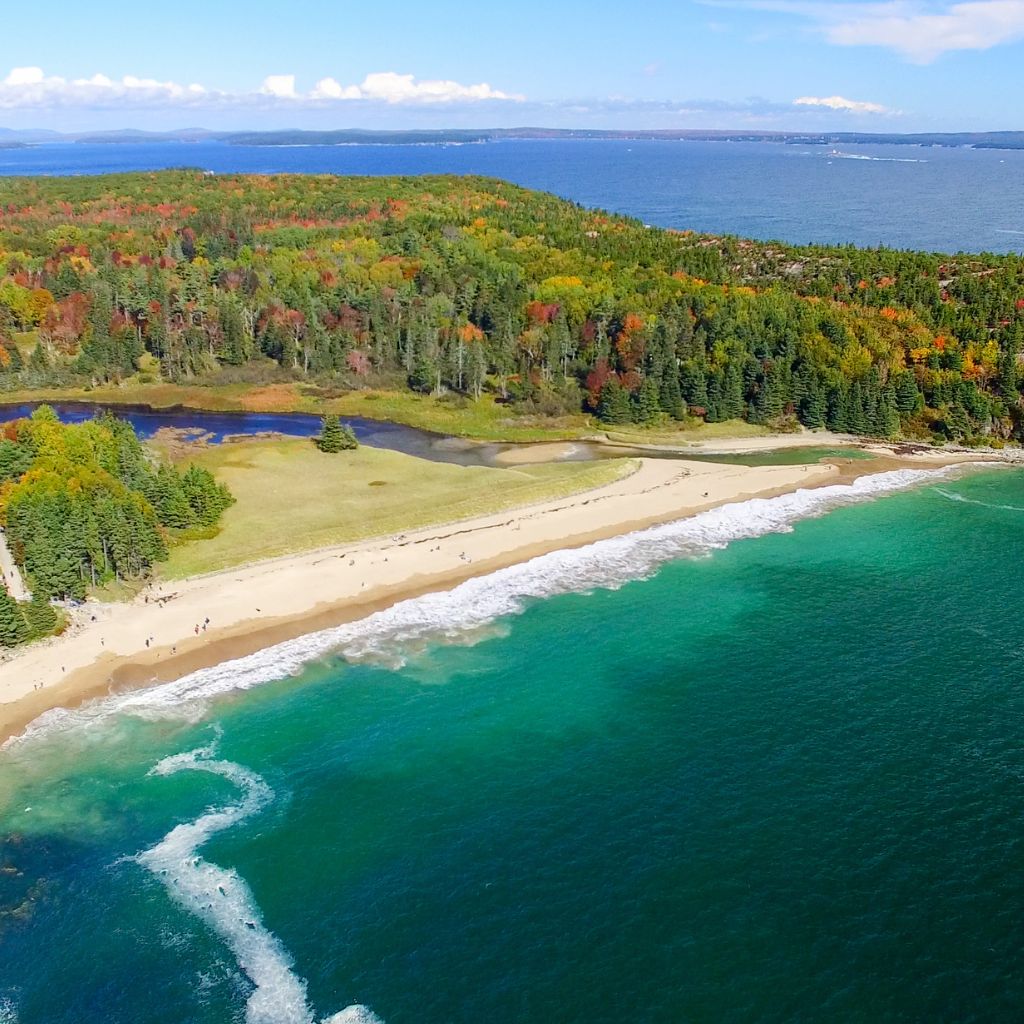 View Of Sand Beach From The Air