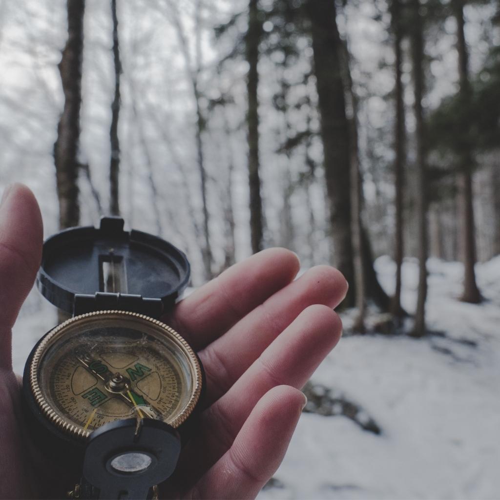 Compass in winter